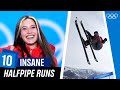 10 INSANE ski halfpipe runs in the women's competition! ⛷🥇
