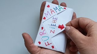 DIY Überraschungskarte basteln zum Muttertag. Muttertagskarte basteln