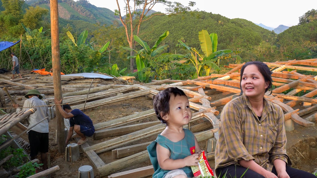 Мать-одиночка Ли Тиу Бинь рада завершению 25% строительства своего нового дома