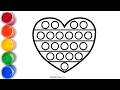 Heart Pop It Pop It Drawing for Kids 🔵🌈 | Learn Colors & Fun 2D Animation 🎶Chuchu Draw TV
