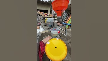 Marble run (wooden course with triple rotating funnel device) #9 #ASMR