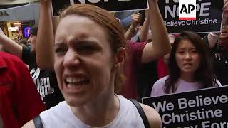 Protest against Kavanaugh nomination outside Trump Tower in New York