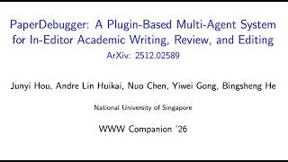 [2512.02589] PaperDebugger: A Plugin-Based Multi-Agent System for In-Editor Academic Writing, Rev...