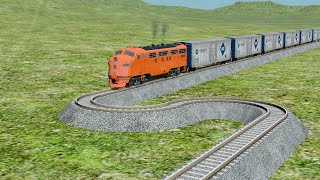 Trains vs Zig Zag Crashes 35 - BeamNG.Drive | BeamNG High Speed