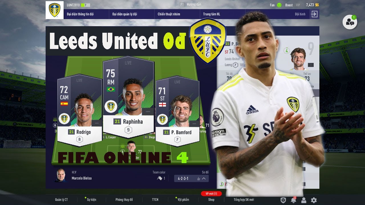 Fifa Online 4 |Trải Nghiệm đội hình Leeds United 0đ với Raphinha +0 | Phi Barca #fifaonline4 #funny