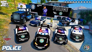 GTA 5 - Stealing POLICE MCQUEEN CARS with Franklin! (Real Life Cars #89)