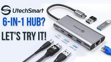 POWERHOUSE UtechSmart 6-in-1 USB Hub Review and Unboxing!
