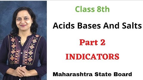 Acids Bases And Salts | Class 8 | Maharashtra State Board