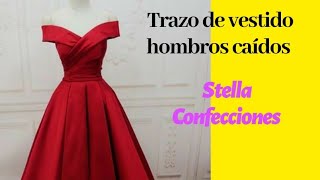 Trazo de vestido hombros caídos - YouTube