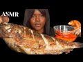 Asmr spicy whole tilapia fish mukbang no talking eating sounds vikky asmr