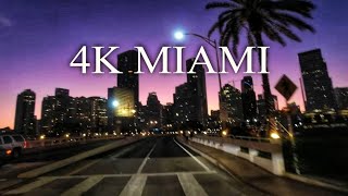 Driving Around Downtown Miami at Night - 4K