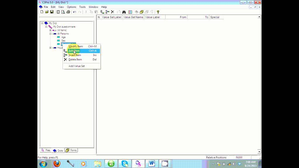 Video 4 Creating Data Dictionary using CSPro by Albert W Kapala from ...