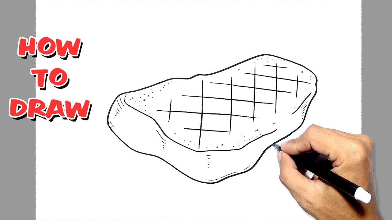 How to draw Beef Steak - YouTube