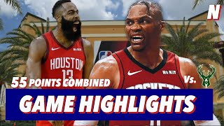 James Harden \& Russell Westbrook Combine for 55 Points vs Bucks- Full Game Highlights | 2019-20