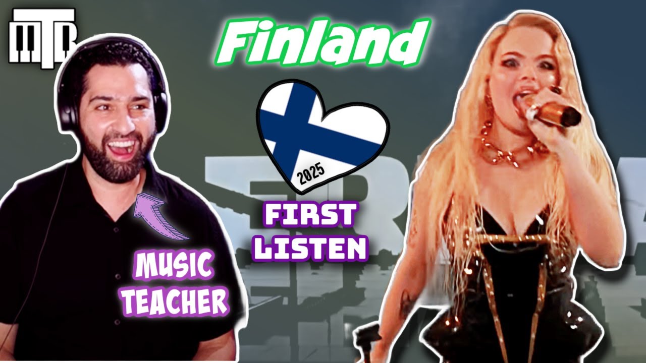 Finland 2025: The mic stand that was too powerful for Eurovision - Music Teacher Reactionalysis.