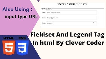 Fieldset And Legend Tag In html | Input Type URL | Bangla Tutorial On Web Design No : 40
