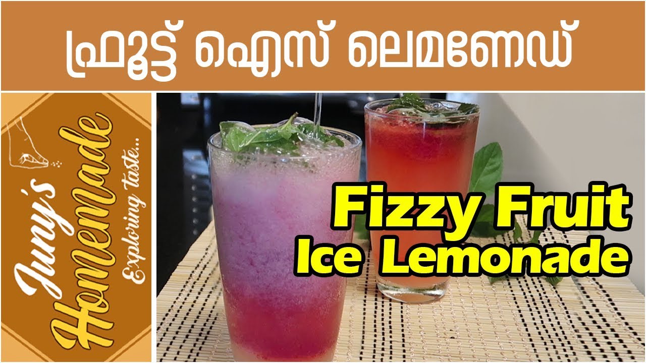Fizzy Fruit Ice Lemonade || JUNY'S HOMEMADE