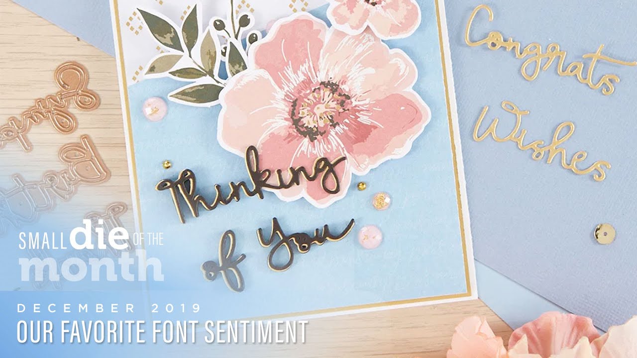 Spellbinders December 2019 Small Die Of The Month - Our Favorite Font Sentiments