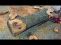 WOODWORKING DANGEROUS // Woodturning A Cedar wood Log with Nails Destroy Lathe Blades