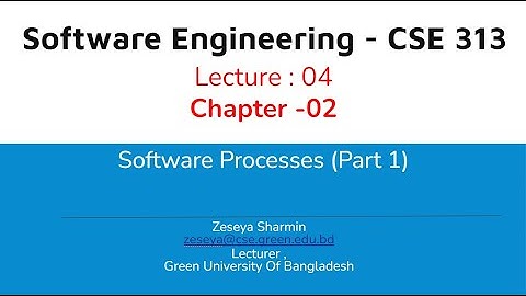Lecture 04 Chapter 2 - Software Processes ( Part 1 )  @Dulal-CSEcode , @CSE & @Green University
