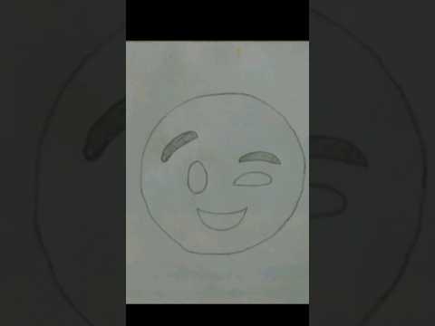 Easy Drawing WINKING FACE EMOJI Art Easydrawing Pencilart Easy Creative Freestyle