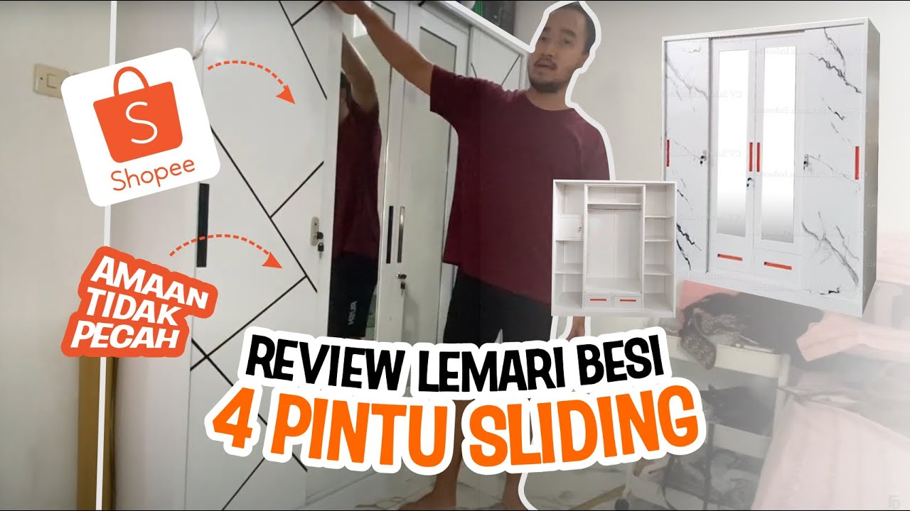 rekomendasi lemari besi sliding 4 pintu 180cm TYPE XR-425, XR402C, XR430, XR418, XR428 di shopee