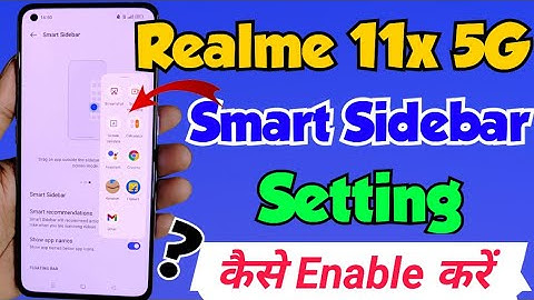 Realme 11x me Smart Sidebar Show kaise kare | How to show Smart Sidebar in realme 11x | vkmtechnical