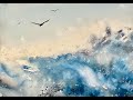 THE Most Important Rule In Watercolour Painting, Loose Watercolor Seascape demo with white gouache