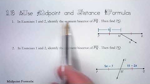 Midpoint of a Segment (Geometry 1.3a pt 1)
