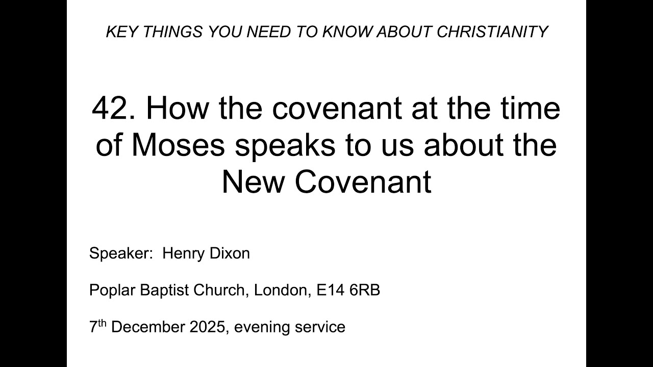 42. How the covenant at the time of Moses speaks to us about the New ...