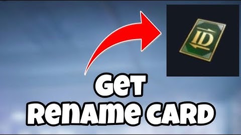 How to get Rename Card in PUBG Mobile 2025?