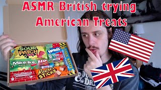 ASMR Eating Candy Mukbang | British Man Trying American Candy | Crunch Sounds, chewing asmr