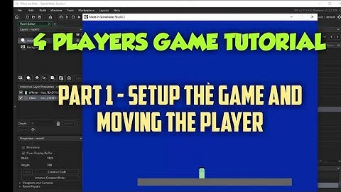 Tutorial 4 PLAYERS PLATFORMER in Gamemaker Studio 2 (Ep1 - Basics and Simple Physics)