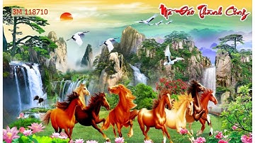 Tranh ngựa 3D mã đáo thành công đẹp được chọn lọc -mẫu mới nhất
