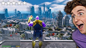 Playing as THANOS in GTA 5.. (GTA 5 Mods)