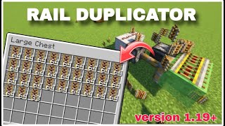 RAIL DUPLICATOR TUTORIAL | MINECRAFT JAVA / BEDROCK / PE #casualdude