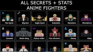 ALL SECRET AND SHINY SECRET + STATS IN ANIME FIGHTERS - AFS UPDATE 39
