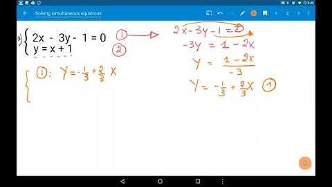 Solving Simultaneous Equations (Unique Solution)