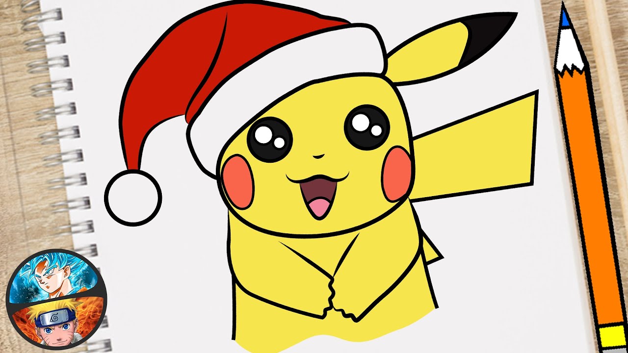 Como Dibujar A Pikachu Kawaii De Navidad Facil Paso A Paso Dibujos Kawaii Youtube