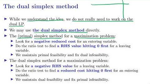 [OR3-Theory] Lecture 3: Sensitivity Analysis and Dual Simplex Method #5 Dual simplex: Idea