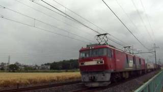 2010.5.28 3086レ EH500-41牽引、高速貨物(ホイッスル付)