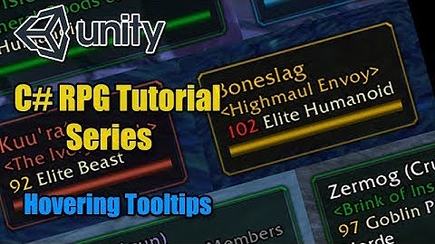 Unity RPG Tutorial - Hovering Tooltip