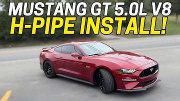 2019 Ford Mustang GT 5.0L V8  Exhaust Sound w/ H-Pipe Install!