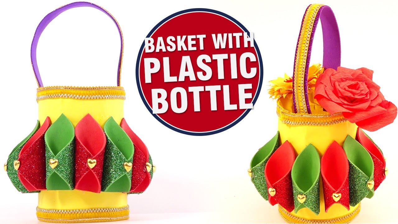 How To Make Basket With Plastic Bottle Best Out Of Waste Ideas