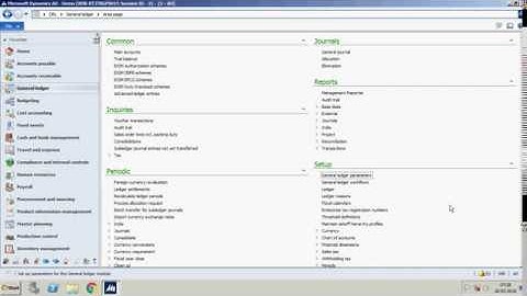 Setting up and maintaining General ledger Entries in AX 2012 R3