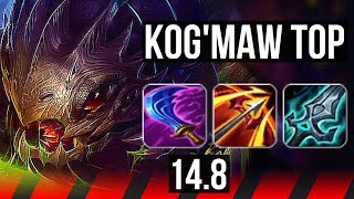 KOG'MAW vs QUINN (TOP) | 8 solo kills, 6k comeback, Godlike, 57k DMG | NA Diamond | 14.8