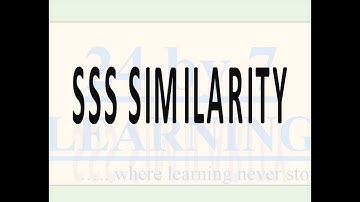 SSS Similarity I Triangles I Grade 10 I Math I 24by7learning.com