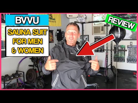 BVVU Sauna Suit for Men Women Zipper Sweat Sauna Jacket Pant Gym Workout Sweat Suits with Hood