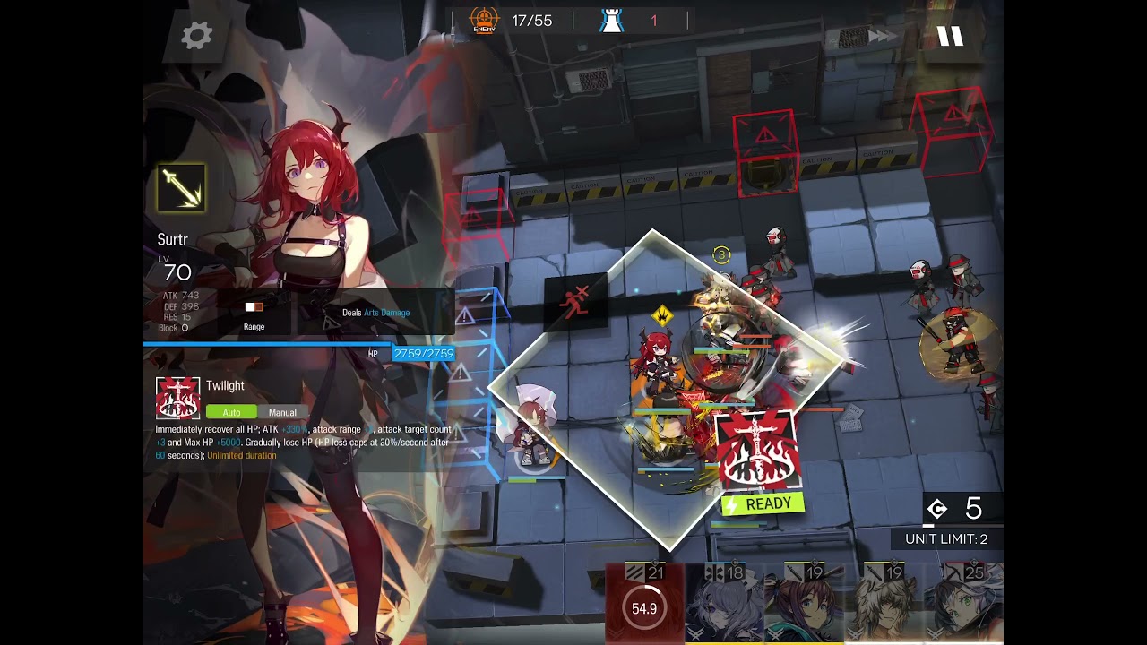 Arknights. Cb-EX6 challenge mode ft Surtr