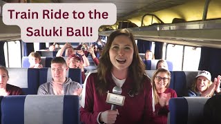 SIU grads take over the Amtrak train to Chicago on a trip to the Saluki Ball